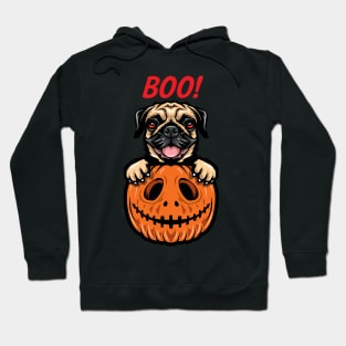 Halloween Pumpkin Pug Hoodie